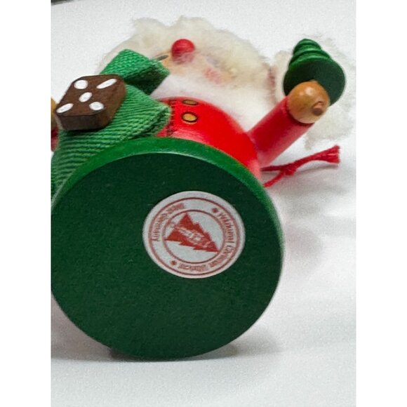 Holzkunst Christian Ulbricht Santa Holding Tree & Toy Sack West Germany 4" - Picture 5 of 6